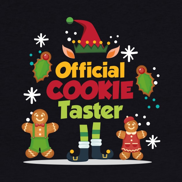 Official Christmas Cookie Taster Gingerbread Xmas Elf by JohnRelo